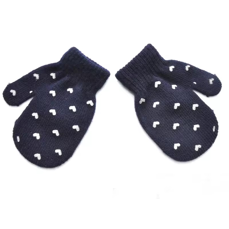 1 Pair Cartoon Anti-grasping Warm Gloves Protection Baby Mitten Cute Unisex Girls Boy Star Heart Newborn Love Face