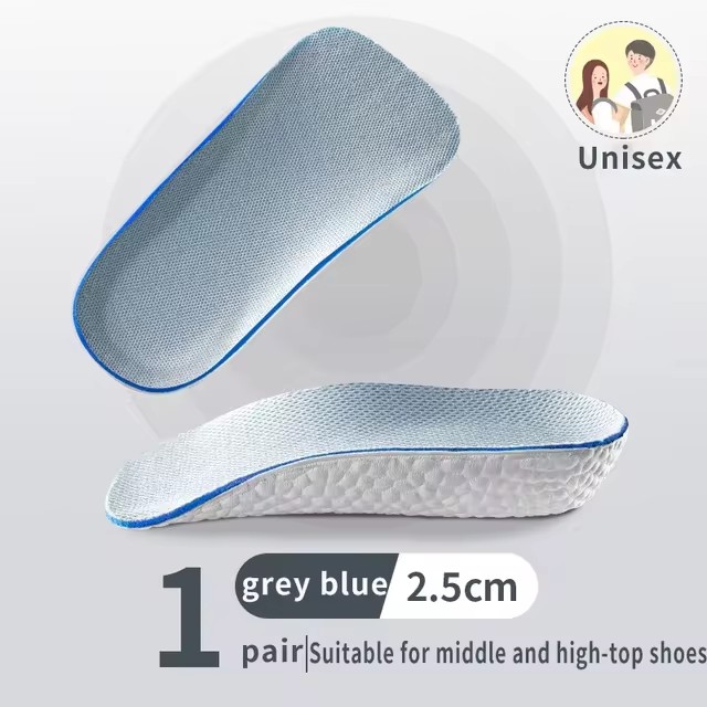 Height Increase Insoles For Men Women Shoes Flat Feet Arch Support Orthopedic Insoles Sneakers Heel Lift Memory Foam Shoe Pads C-204