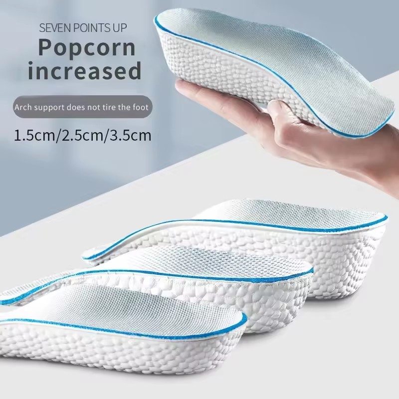 Height Increase Insoles For Men Women Shoes Flat Feet Arch Support Orthopedic Insoles Sneakers Heel Lift Memory Foam Shoe Pads C-204