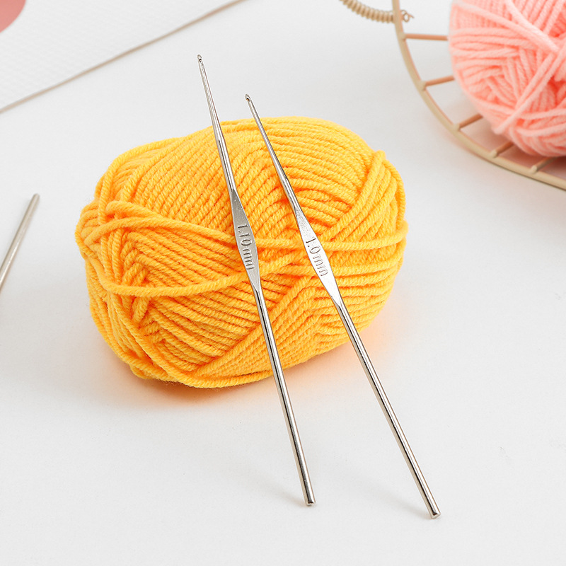 13pcs/set Crochet Hook Stainless Steel Knitting Needles DIY Handmade Craft Yarn Weave Sweater Knitting Hooks Needles Tools