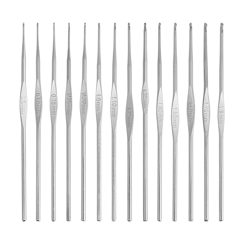 13pcs/set Crochet Hook Stainless Steel Knitting Needles DIY Handmade Craft Yarn Weave Sweater Knitting Hooks Needles Tools
