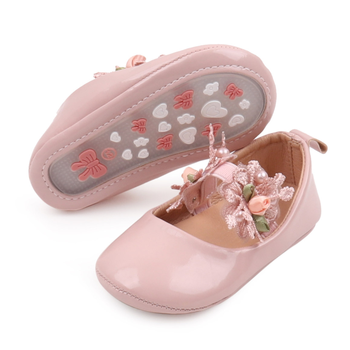2026 Spring and Summer Baby Girl Shoes High Quality PU and TPR Anti-slip Sole Beautiful Flower Mary Jane Style Fashion Sandal