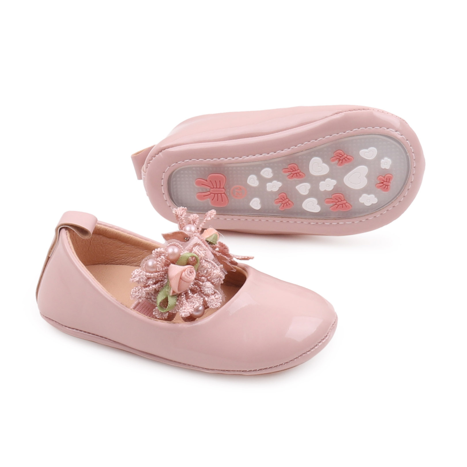 2026 Spring and Summer Baby Girl Shoes High Quality PU and TPR Anti-slip Sole Beautiful Flower Mary Jane Style Fashion Sandal