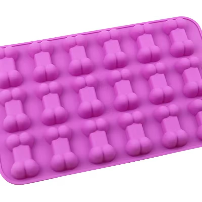 1Pc Silicone 18 Continuous Dog Bone Mold Baking DIY Cake Flip Sugar Biscuit Chocolate Ice Grid Mold Fire Paint Wax Mold