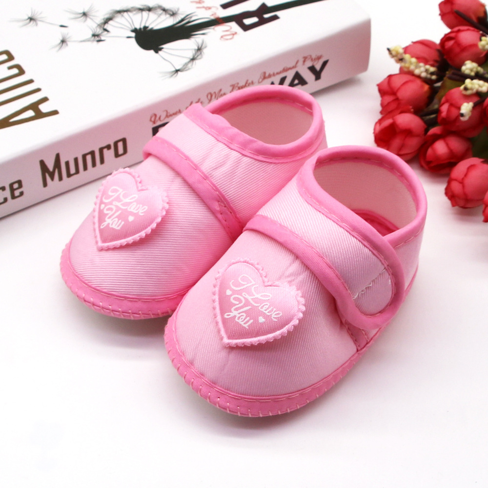 0-12Months Infant Girls Heart Walking Shoes Cute Comfortable shoes for baby girls Non Slip Infant Flats Shoes