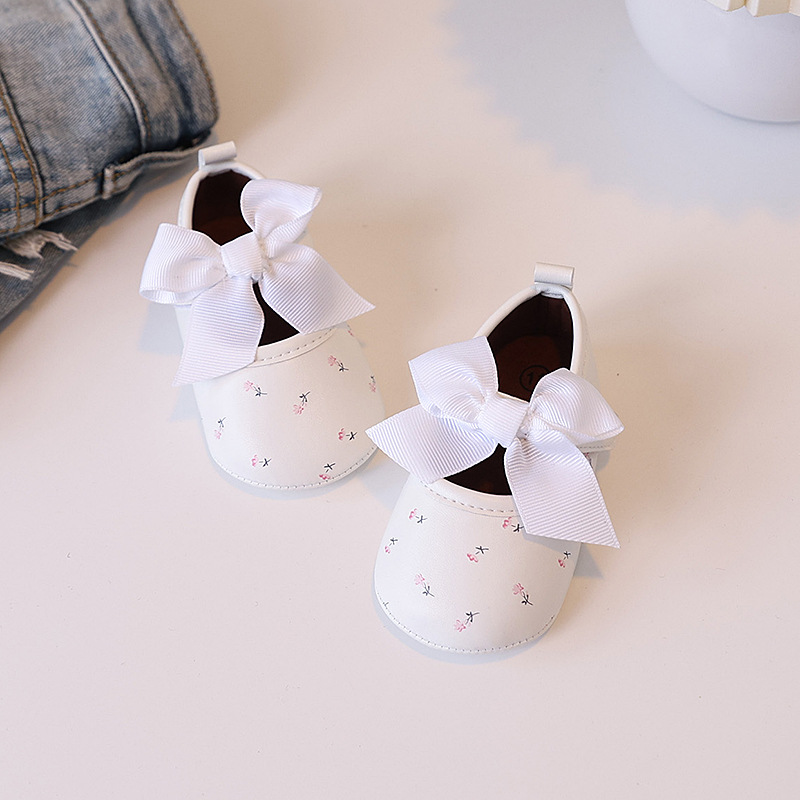 Baby Shoes Spring and Autumn new Style 0-1 Year old Female Baby Princess Shoes Cow Tendon Sole Breathable Walking Single Shoe