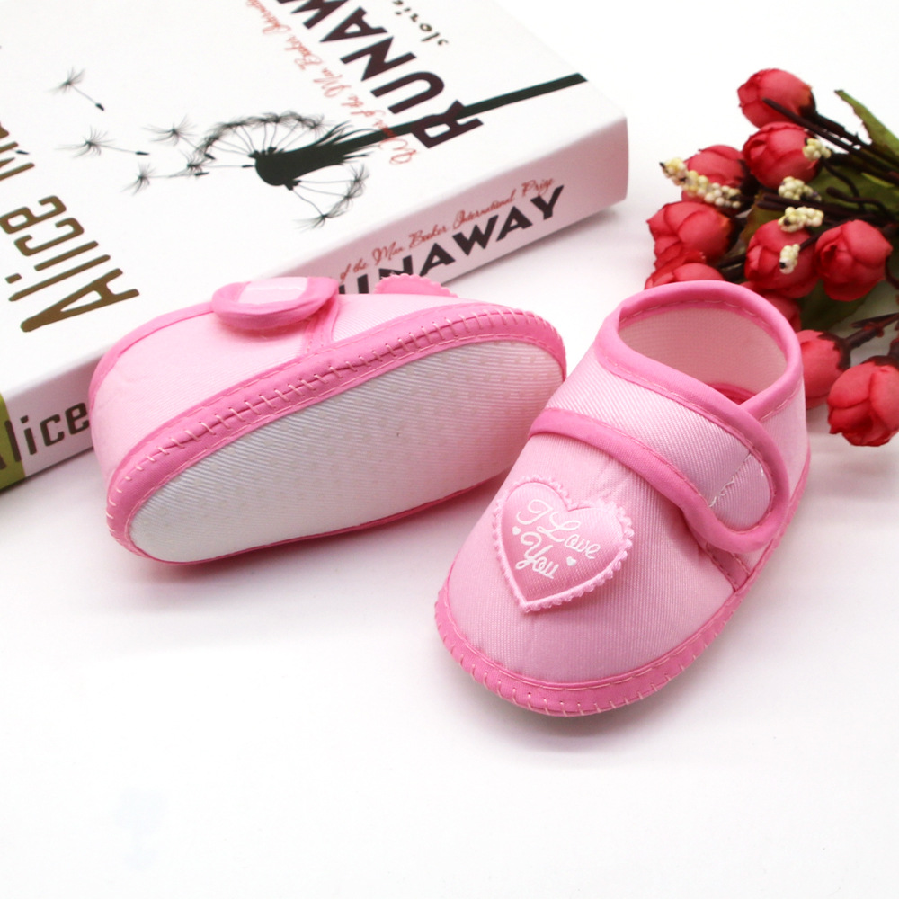 0-12Months Infant Girls Heart Walking Shoes Cute Comfortable shoes for baby girls Non Slip Infant Flats Shoes