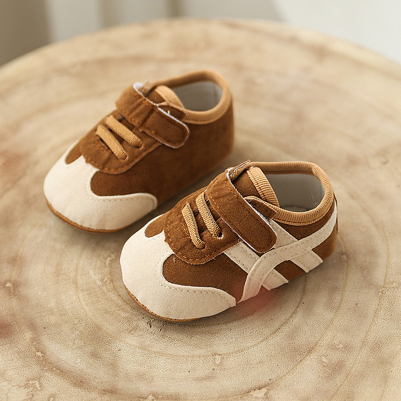 Lnfant and Toddler 0-1 Year old Male and Female Baby Sports Shoes Color Blocked Casual Soft Rubber Sole Walking Shoes