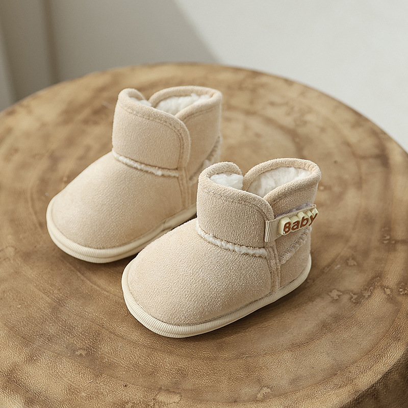 Baby Girls Boys Winter Ankle Boots Non-slip Newborn Snow Shoes Soft Bottom Fleece Warm Flats Casual Toddler Infant Walking Shoes