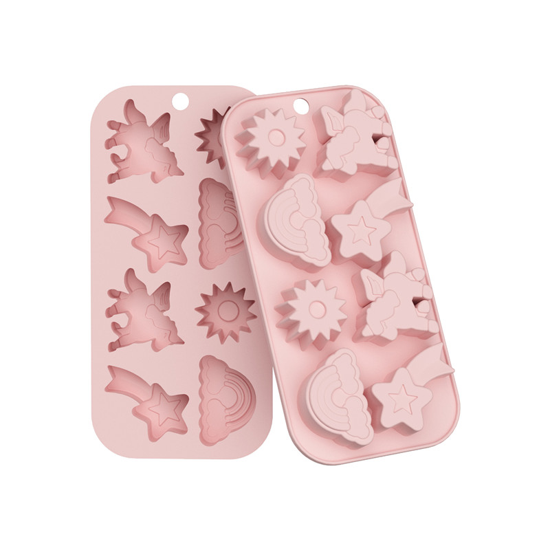 1Pc Unicorn Silicone Mold 8 Cavity 3D Flying Unicorn Themed Baking Tools Fondant Cake Chocolate Mould Cake Decorating Tools