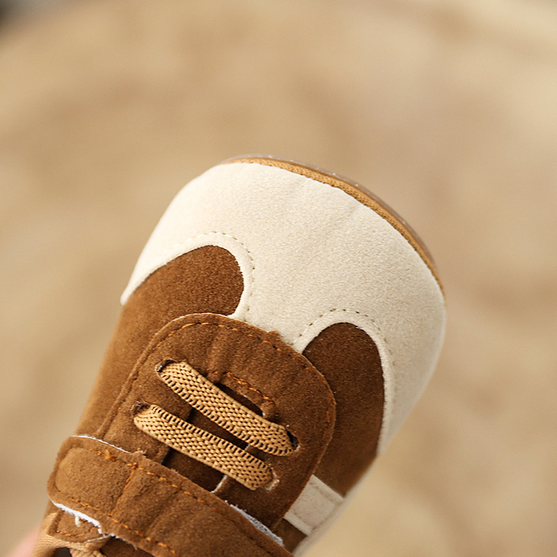 Lnfant and Toddler 0-1 Year old Male and Female Baby Sports Shoes Color Blocked Casual Soft Rubber Sole Walking Shoes