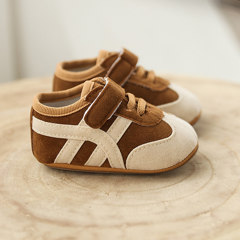 Lnfant and Toddler 0-1 Year old Male and Female Baby Sports Shoes Color Blocked Casual Soft Rubber Sole Walking Shoes