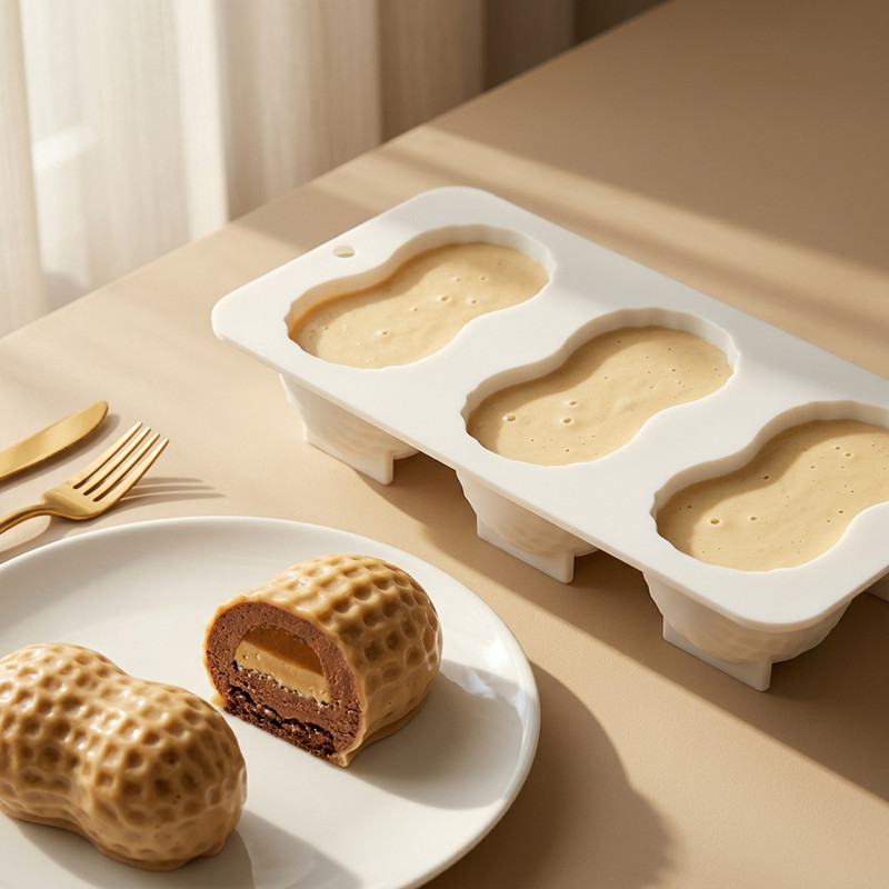 1Pc Peanut Nut Shaped Silicone Mold Heat Resistant Mousse Cake Chocolate Cookie Baking Mold for DIY Pastry Kitchen Baking Tools