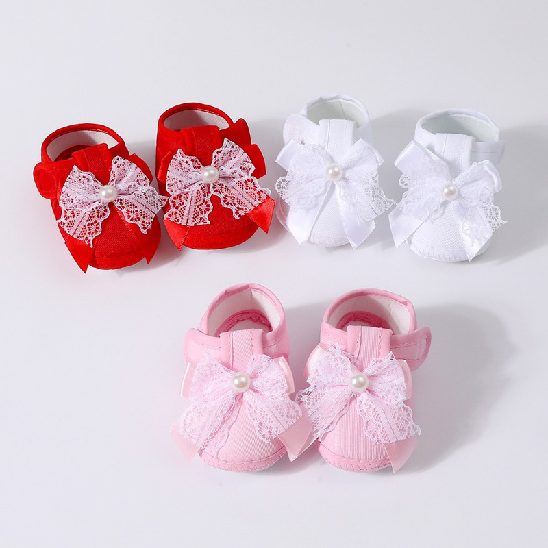 Autumn Baby Girl Princess Shoes Soft soled Non slip Cloth Shoes 0-1 Year Old Newborn Baby Shoes