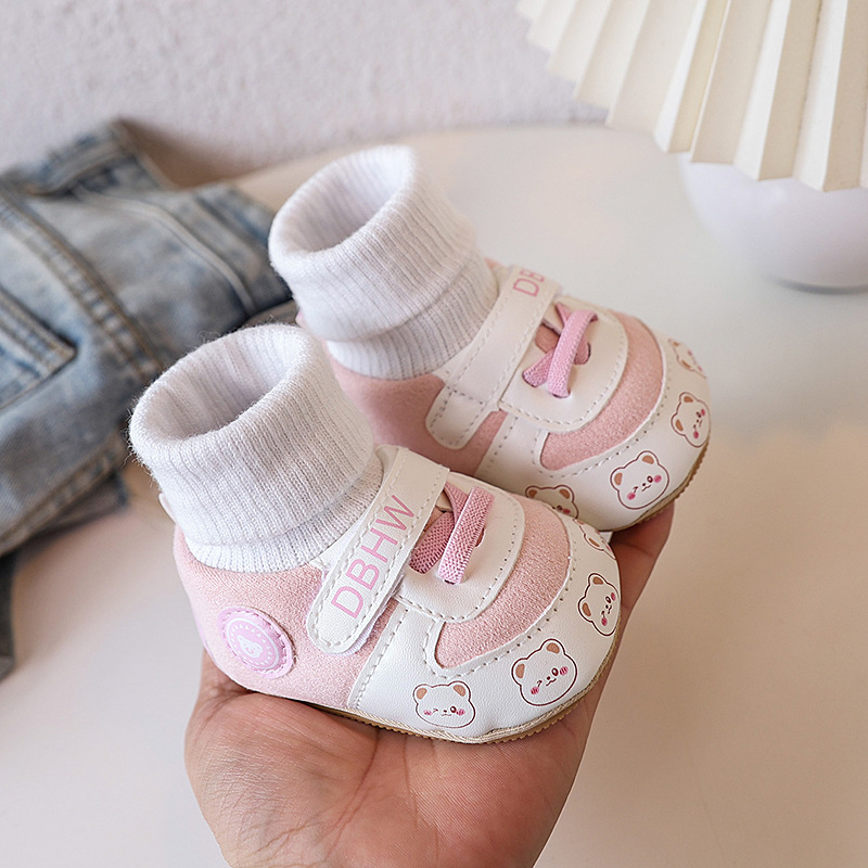 Baby Shoes Autumn and Winter and Socks Cotton for Warmth Non Slip Walking Shoes for Newborn Babies Baby 0-1 Years Old Shoes