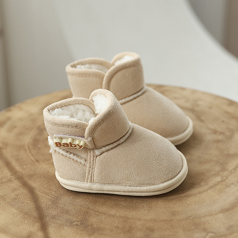 Baby Girls Boys Winter Ankle Boots Non-slip Newborn Snow Shoes Soft Bottom Fleece Warm Flats Casual Toddler Infant Walking Shoes