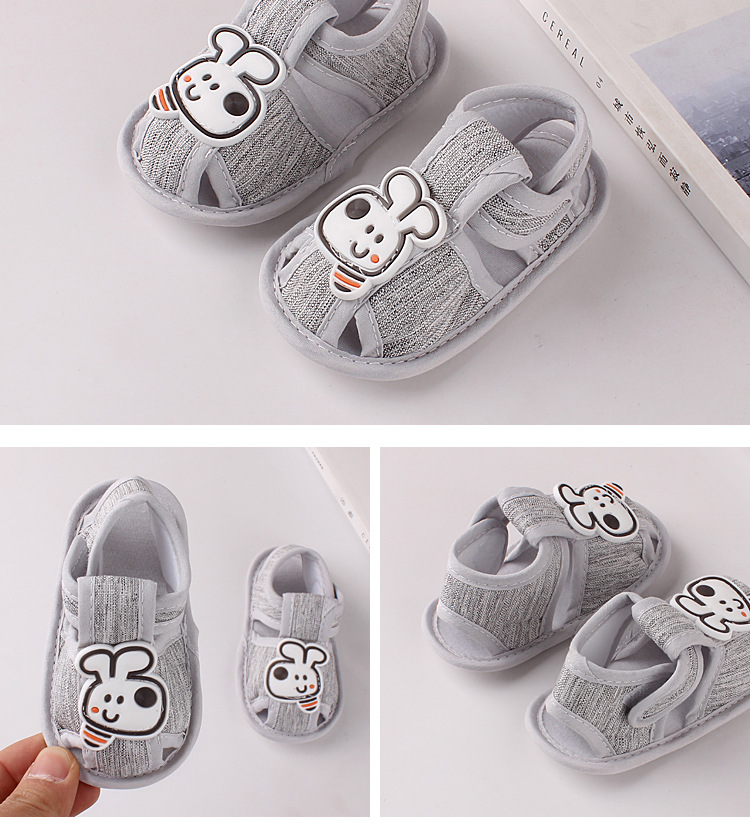 Cartoon Cute Print Baby Sandals Summer Soft Sole Breathable Anti-Slip First Walker Shoes Infant Kids Comfortable Footwear