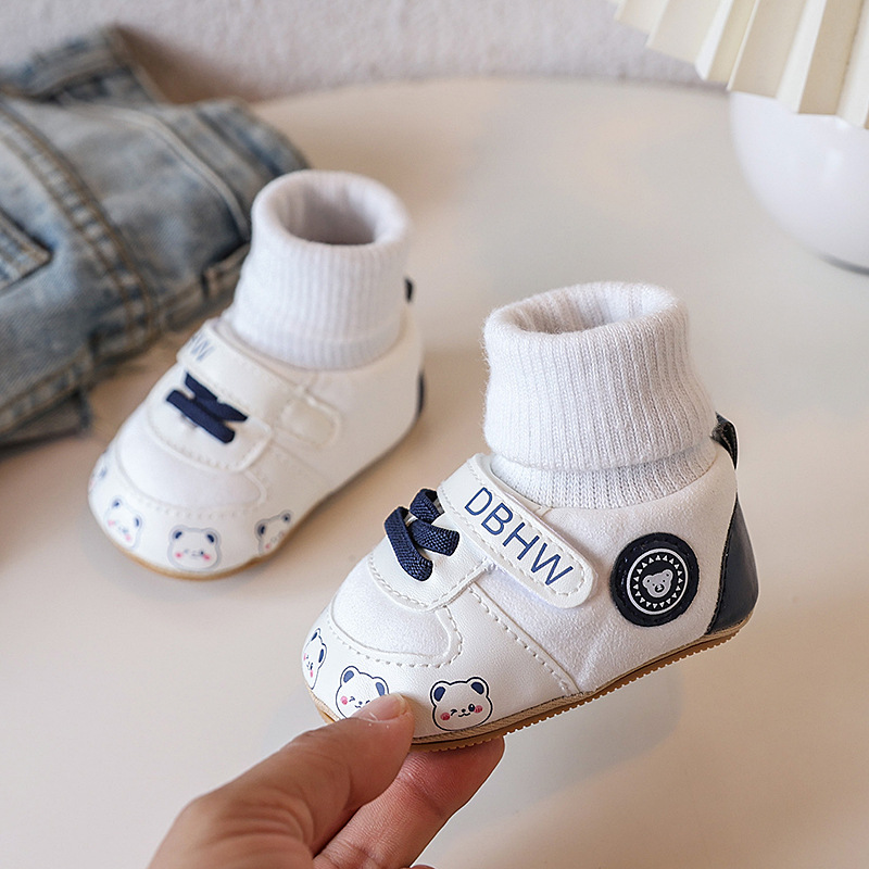Baby Shoes Autumn and Winter and Socks Cotton for Warmth Non Slip Walking Shoes for Newborn Babies Baby 0-1 Years Old Shoes