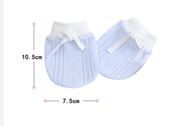 Newborn Anti Scratch Gloves 0-12 Months Baby Spring Summer Protective Gloves Pure Cotton Baby Anti Scratch Face Thin Design New
