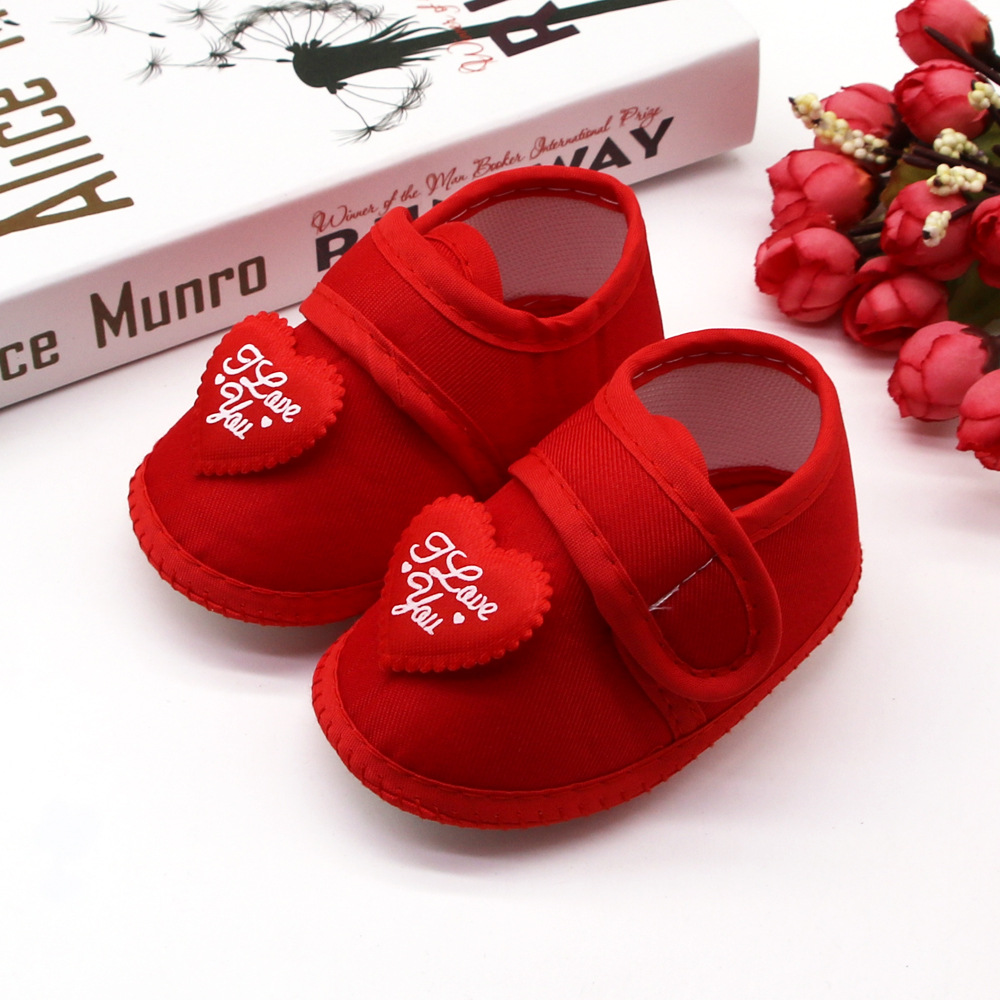 0-12Months Infant Girls Heart Walking Shoes Cute Comfortable shoes for baby girls Non Slip Infant Flats Shoes