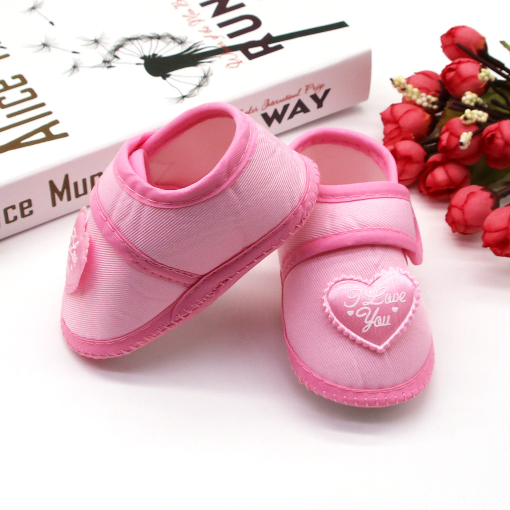 0-12Months Infant Girls Heart Walking Shoes Cute Comfortable shoes for baby girls Non Slip Infant Flats Shoes