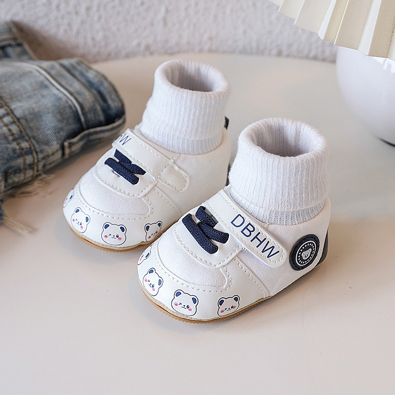 Baby Shoes Autumn and Winter and Socks Cotton for Warmth Non Slip Walking Shoes for Newborn Babies Baby 0-1 Years Old Shoes