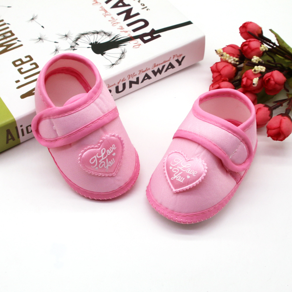 0-12Months Infant Girls Heart Walking Shoes Cute Comfortable shoes for baby girls Non Slip Infant Flats Shoes