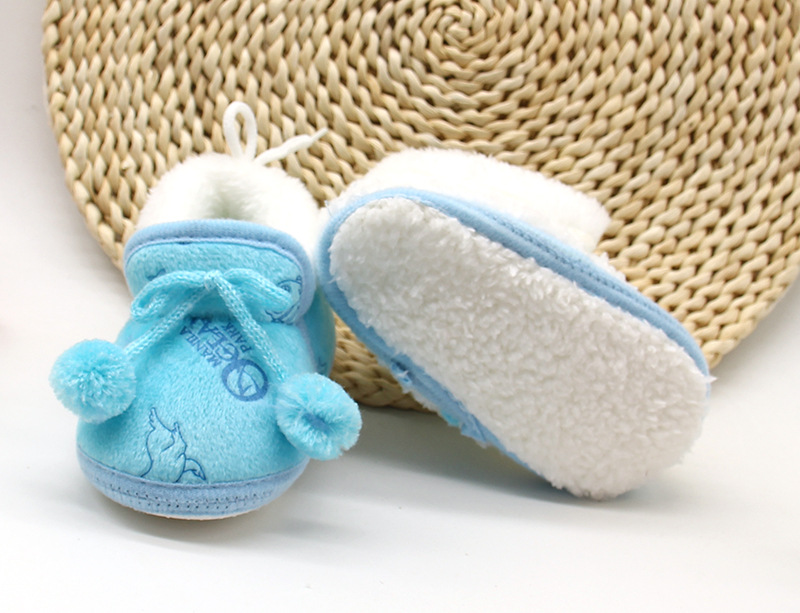 New Fashion Comfortable Shoes Newborn Baby Girls Boys Soft Booties Solid Pompom Snow Boots Infant Toddler Newborn Warming Shoes