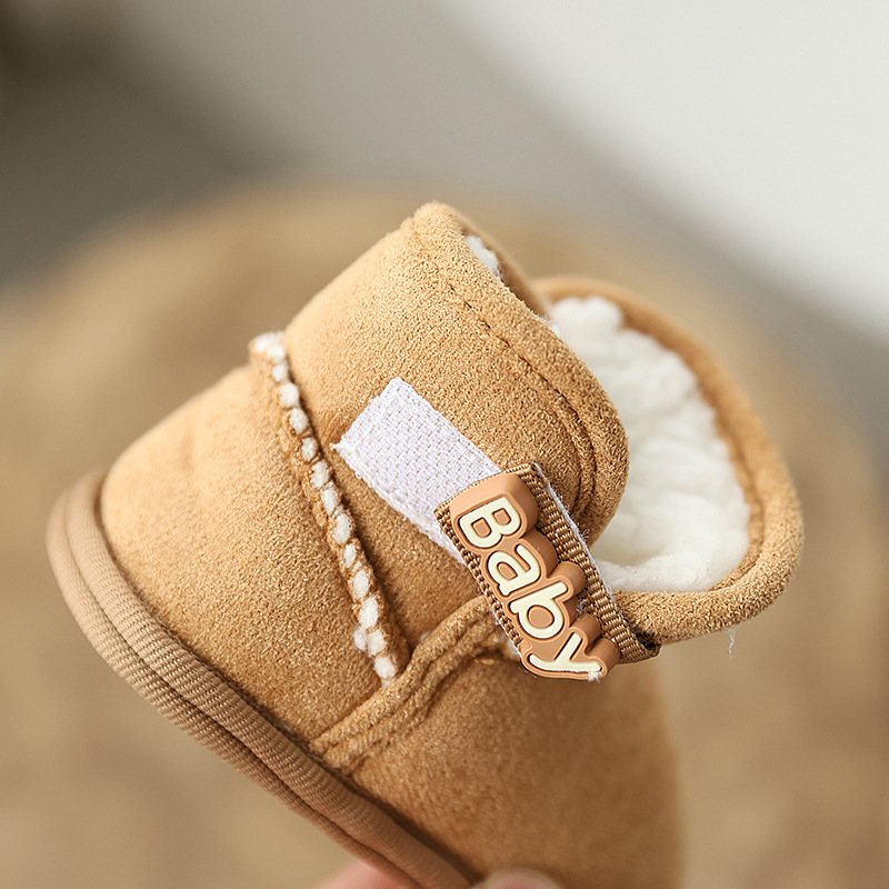 Baby Girls Boys Winter Ankle Boots Non-slip Newborn Snow Shoes Soft Bottom Fleece Warm Flats Casual Toddler Infant Walking Shoes