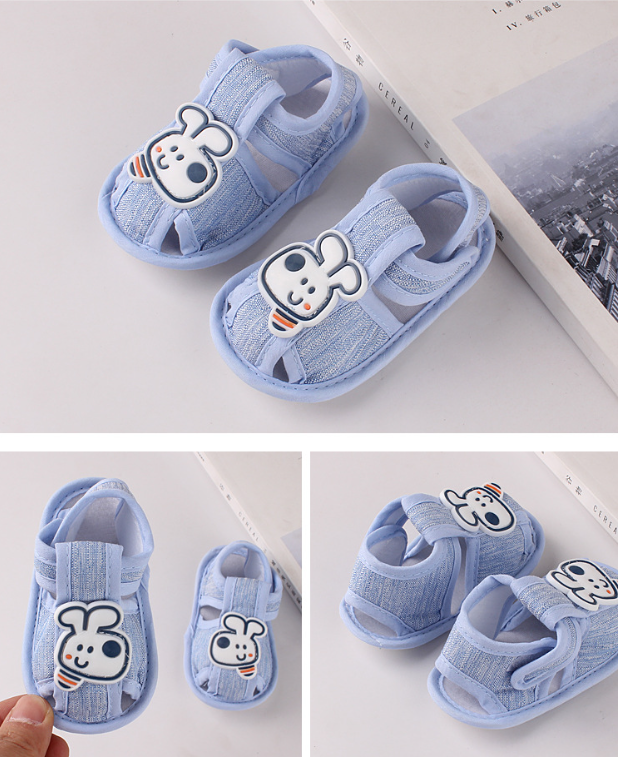 Cartoon Cute Print Baby Sandals Summer Soft Sole Breathable Anti-Slip First Walker Shoes Infant Kids Comfortable Footwear