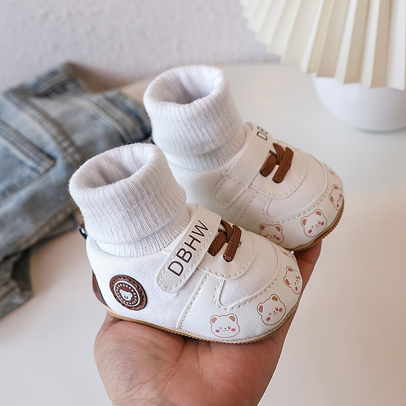 Baby Shoes Autumn and Winter and Socks Cotton for Warmth Non Slip Walking Shoes for Newborn Babies Baby 0-1 Years Old Shoes