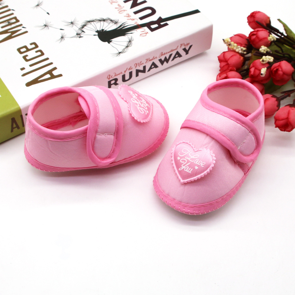 0-12Months Infant Girls Heart Walking Shoes Cute Comfortable shoes for baby girls Non Slip Infant Flats Shoes