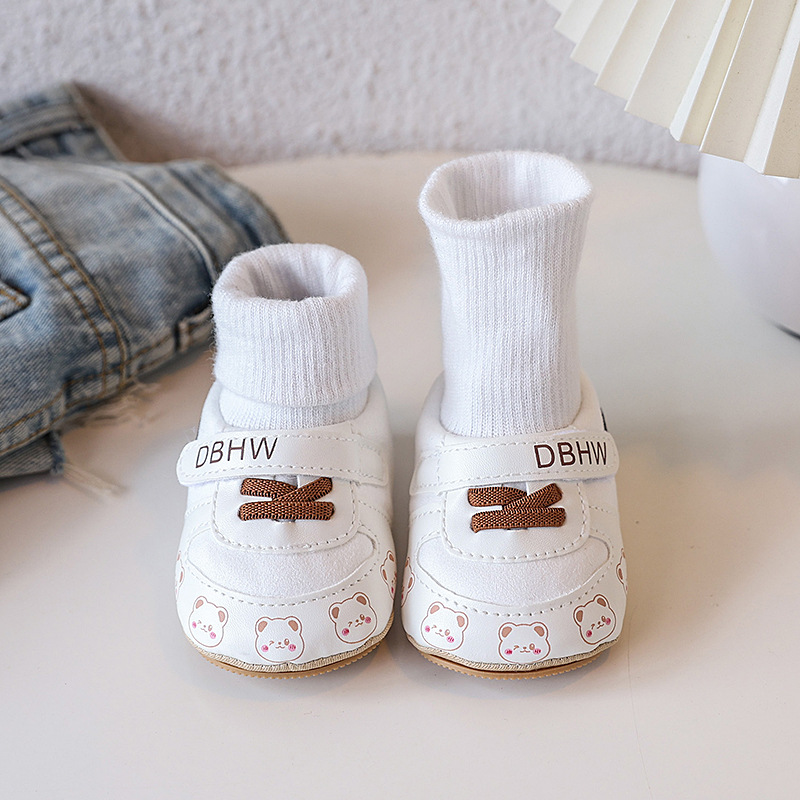 Baby Shoes Autumn and Winter and Socks Cotton for Warmth Non Slip Walking Shoes for Newborn Babies Baby 0-1 Years Old Shoes