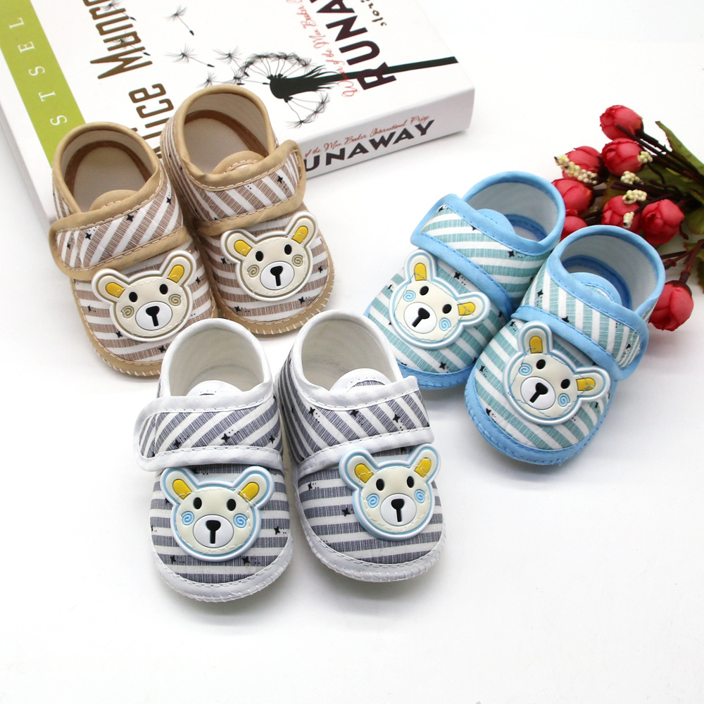 Cute Bear Baby Shoes Cartoon Newborn boy Baby Shoes Soft Soled Baby First Walking Shoes Classic Toddler Shoes