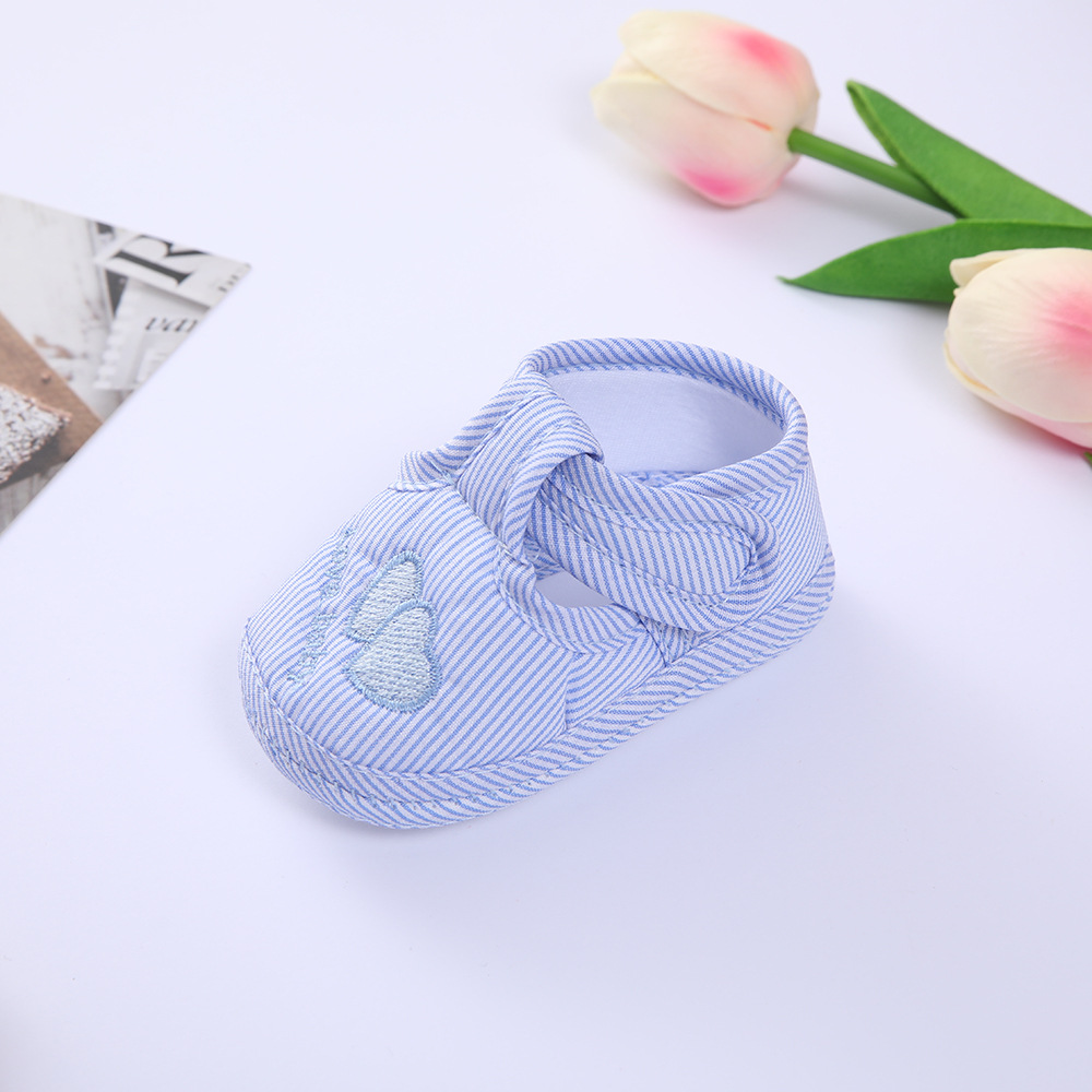 Bottom Cotton Shoes Anti Slip Baby Sneakers 0-1Year Kids First Walkers Heart Embroidery Spring Autumn Children Soft Soled Shoes