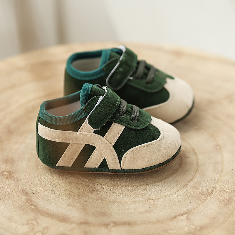 Lnfant and Toddler 0-1 Year old Male and Female Baby Sports Shoes Color Blocked Casual Soft Rubber Sole Walking Shoes