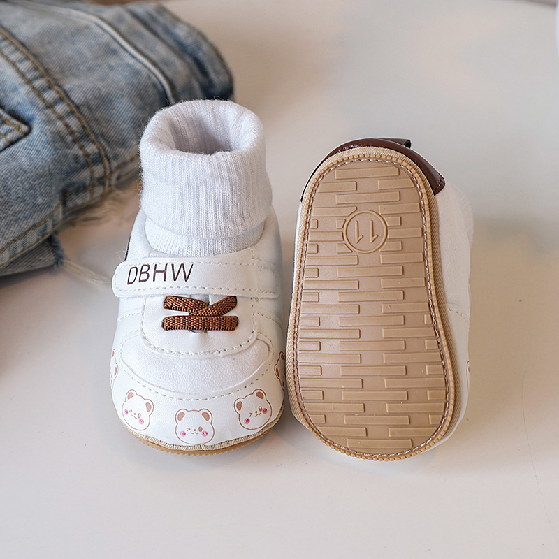Baby Shoes Autumn and Winter and Socks Cotton for Warmth Non Slip Walking Shoes for Newborn Babies Baby 0-1 Years Old Shoes
