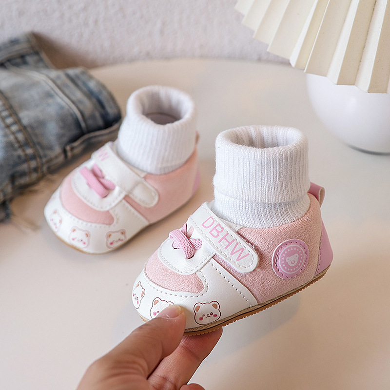 Baby Shoes Autumn and Winter and Socks Cotton for Warmth Non Slip Walking Shoes for Newborn Babies Baby 0-1 Years Old Shoes
