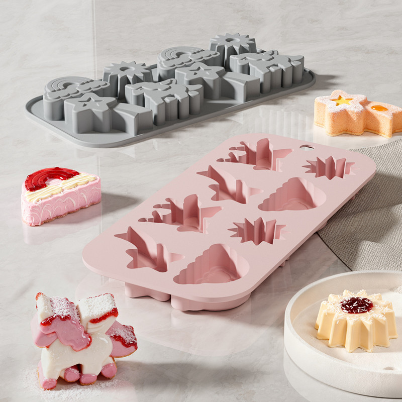 1Pc Unicorn Silicone Mold 8 Cavity 3D Flying Unicorn Themed Baking Tools Fondant Cake Chocolate Mould Cake Decorating Tools