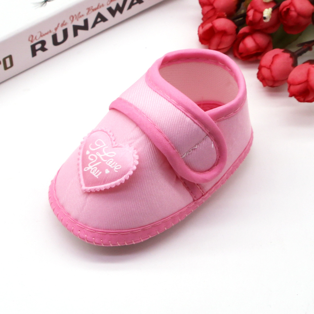 0-12Months Infant Girls Heart Walking Shoes Cute Comfortable shoes for baby girls Non Slip Infant Flats Shoes