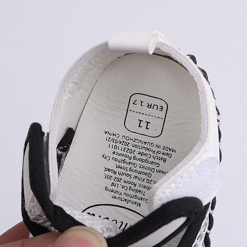 Infant Hollow Mesh Breathable Sandals, Soft Non-slip Sole Baby Shoes with Adjustable Velcro for Toddlers