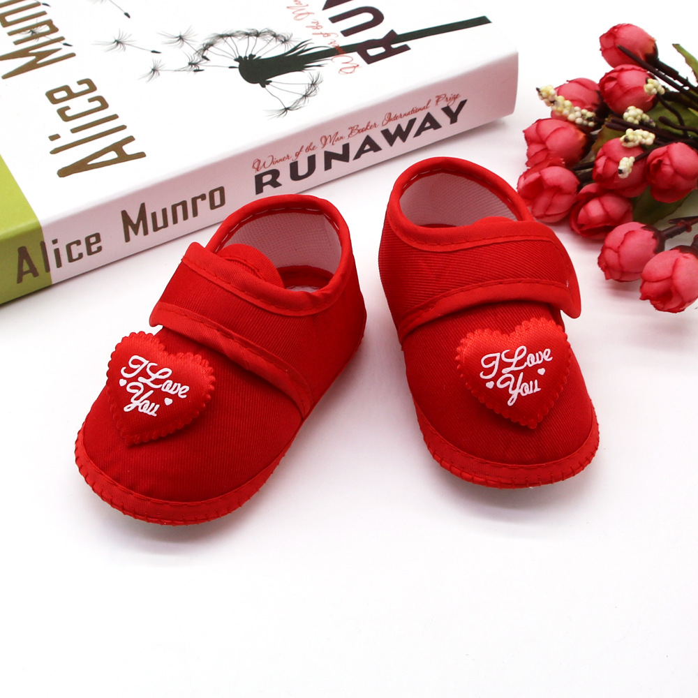 0-12Months Infant Girls Heart Walking Shoes Cute Comfortable shoes for baby girls Non Slip Infant Flats Shoes