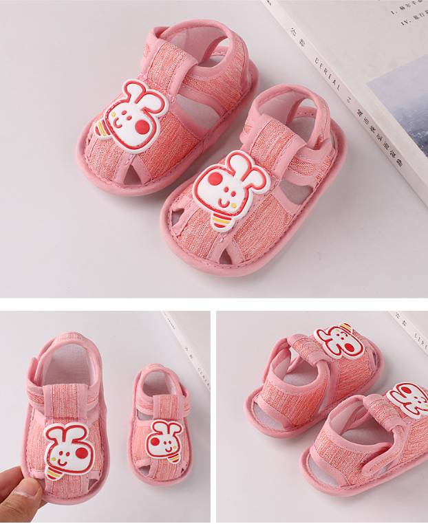 Cartoon Cute Print Baby Sandals Summer Soft Sole Breathable Anti-Slip First Walker Shoes Infant Kids Comfortable Footwear