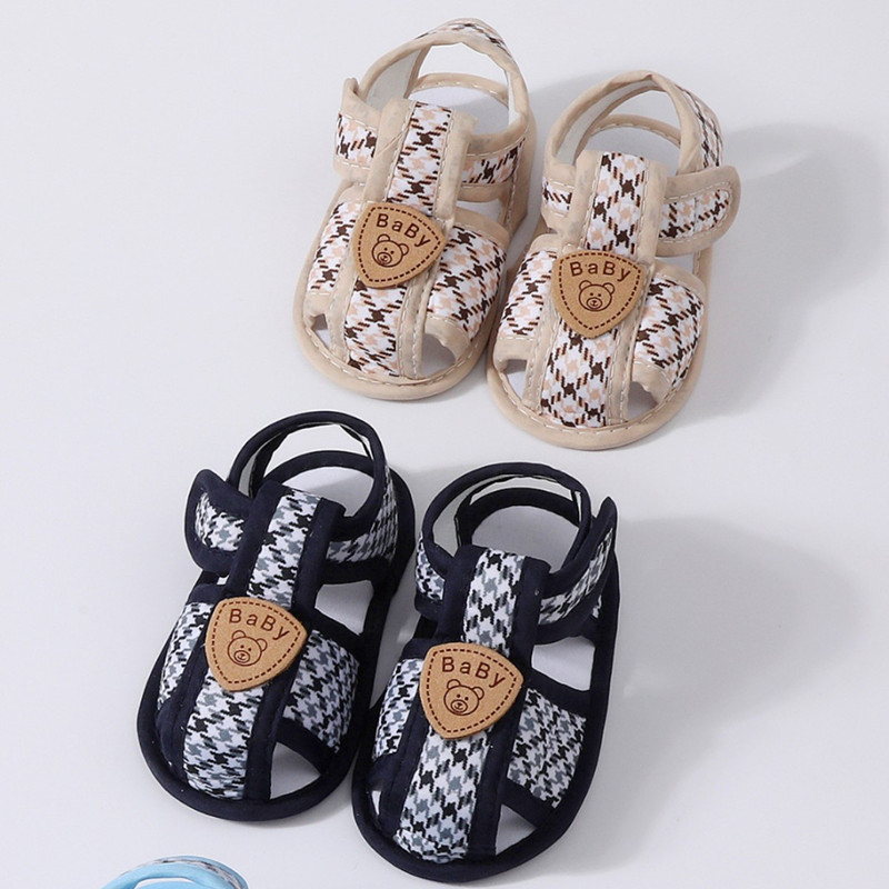 Baby Sandals Summer Soft soled Walking Shoes 0-1 Years 0-12 Months Baby non Slip Soft Soled Cloth Shoes Newborn Baby