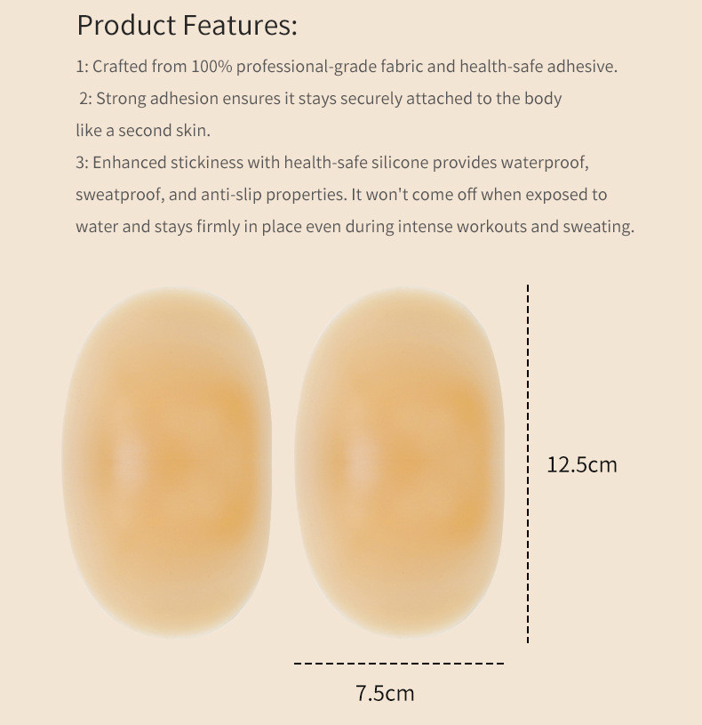 1 Pair Silicone Shoulder Pads Invisible Right-angle Shoulder Pads Enlarged And Thickened Shoulder Pads