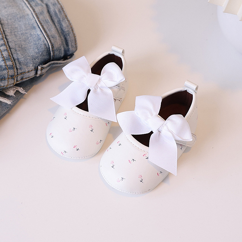 Baby Shoes Spring and Autumn new Style 0-1 Year old Female Baby Princess Shoes Cow Tendon Sole Breathable Walking Single Shoe