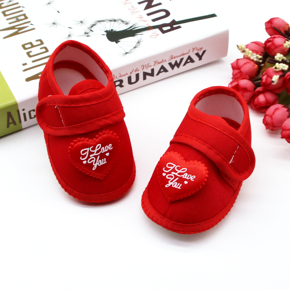 0-12Months Infant Girls Heart Walking Shoes Cute Comfortable shoes for baby girls Non Slip Infant Flats Shoes