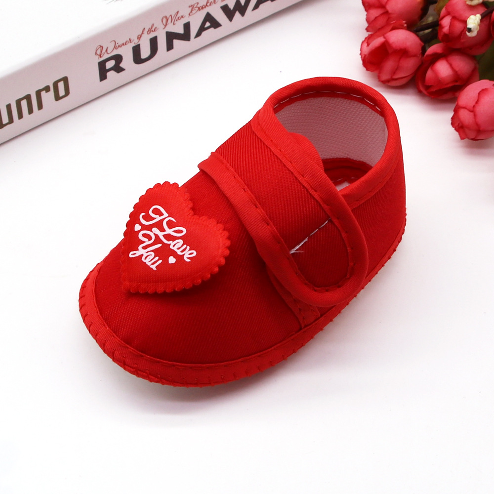 0-12Months Infant Girls Heart Walking Shoes Cute Comfortable shoes for baby girls Non Slip Infant Flats Shoes