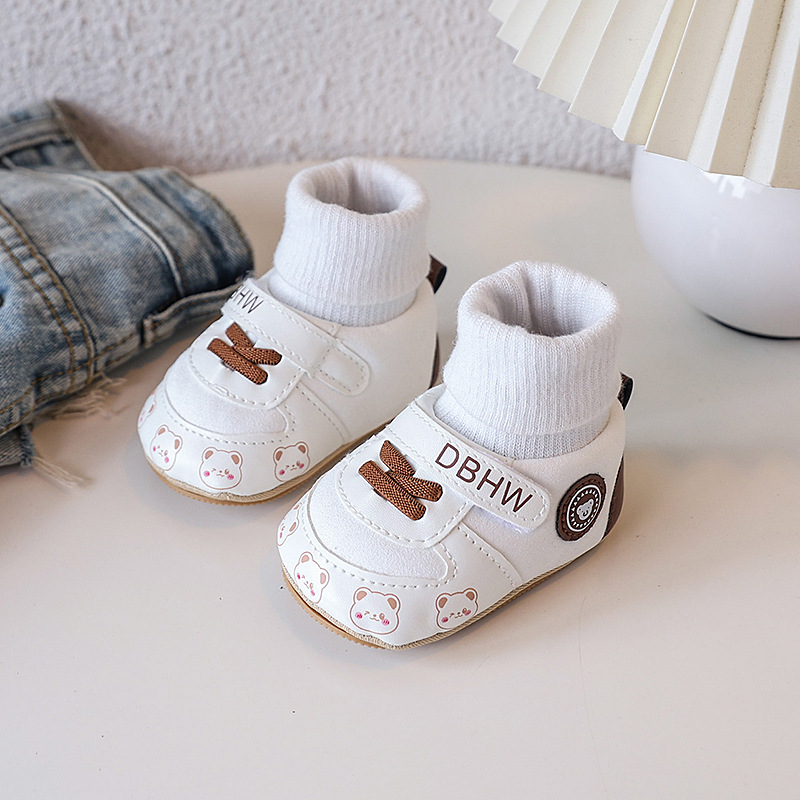 Baby Shoes Autumn and Winter and Socks Cotton for Warmth Non Slip Walking Shoes for Newborn Babies Baby 0-1 Years Old Shoes
