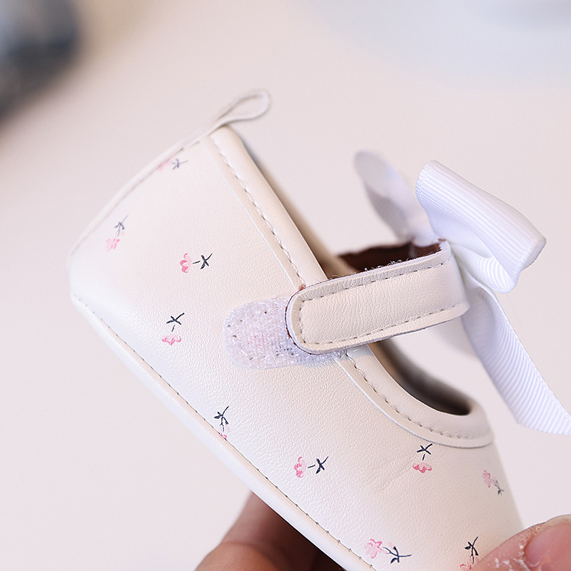 Baby Shoes Spring and Autumn new Style 0-1 Year old Female Baby Princess Shoes Cow Tendon Sole Breathable Walking Single Shoe